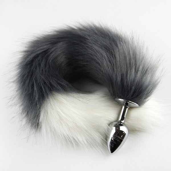 White Tip Fox Tail Butt Plug - Image 2